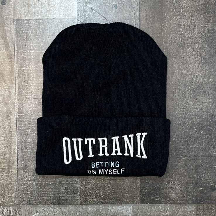 Outrank - betting on myself beanie