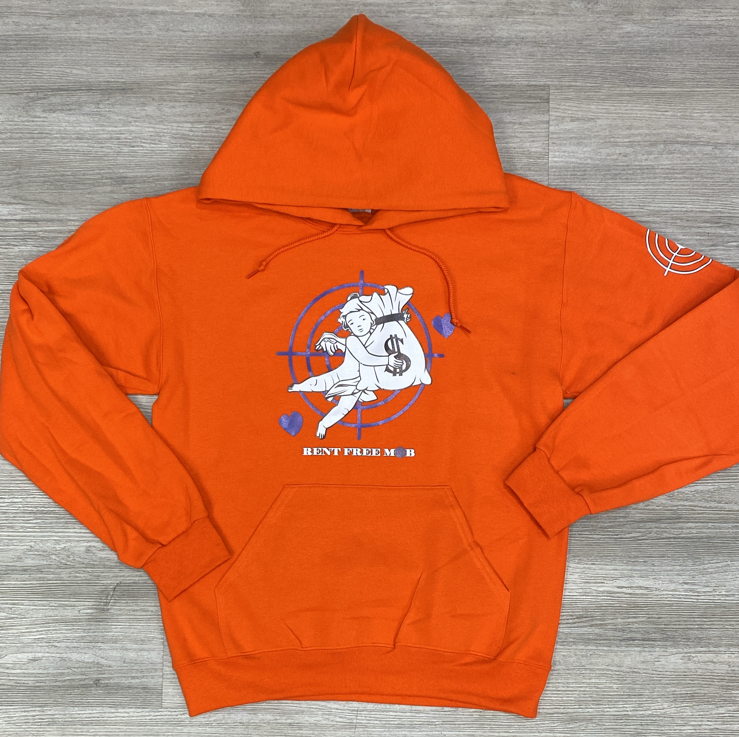 Game Changer- rent free hoodie (orange)