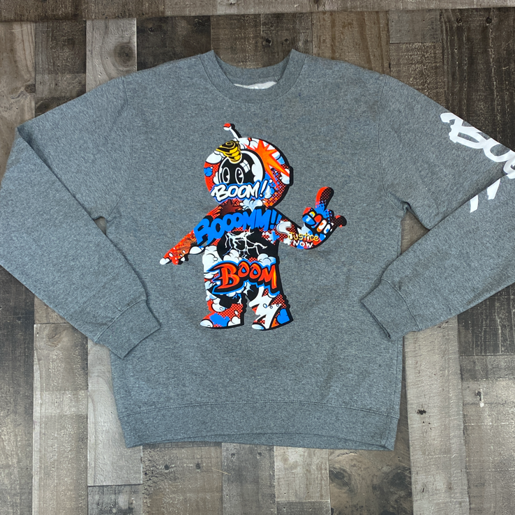 BOOM- original pop collage sweatshirt (gray)
