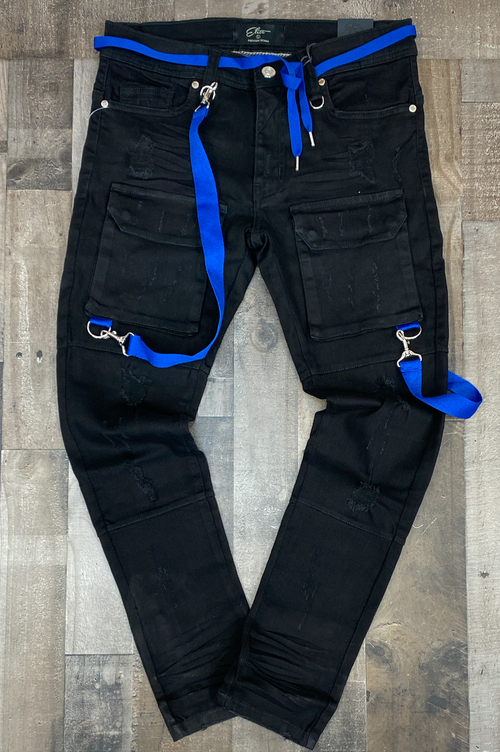Elite- men’s cargo jeans (black/blue)