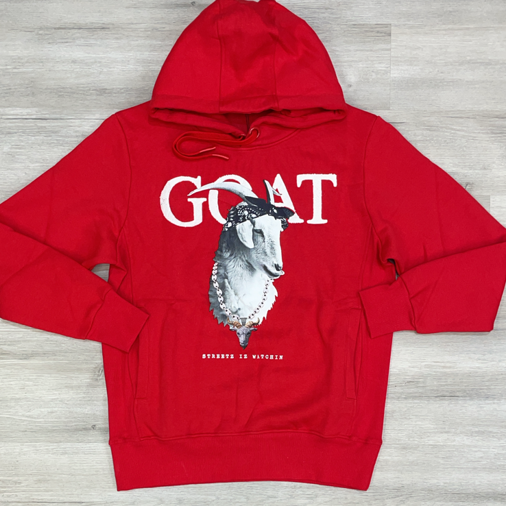 Streetz Iz Watchin- goat hoodie (red)