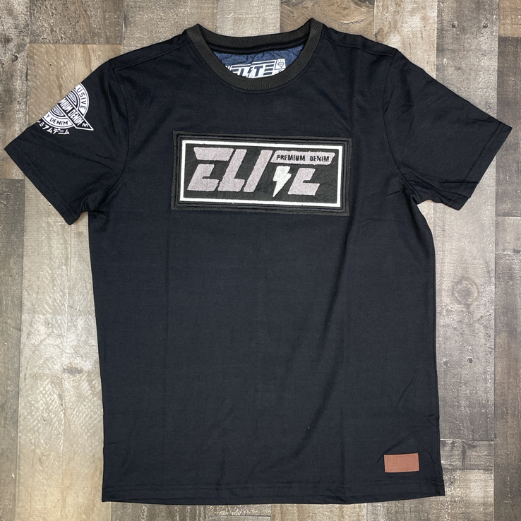 Elite- logo ss tee (black)