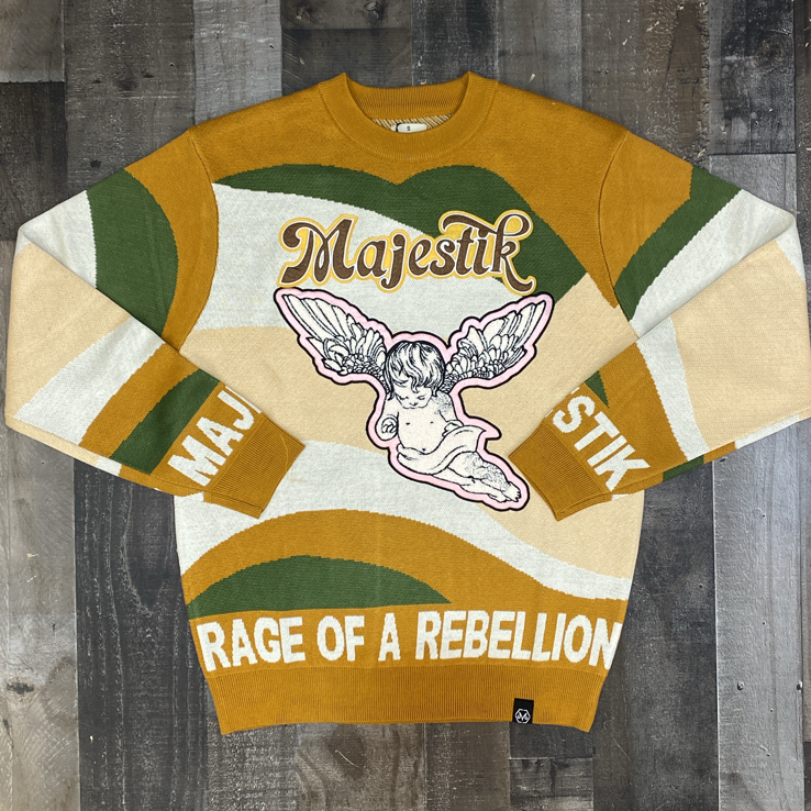 Majestik- Jacquard sweater w/ embroidery patch