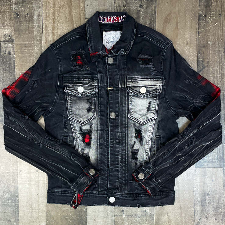 Smugglers- stone washed jean jacket (black)