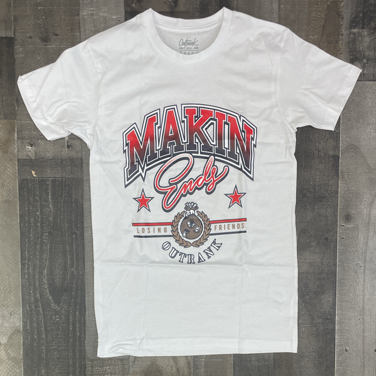 Outrank - makin ends ss tee (white)