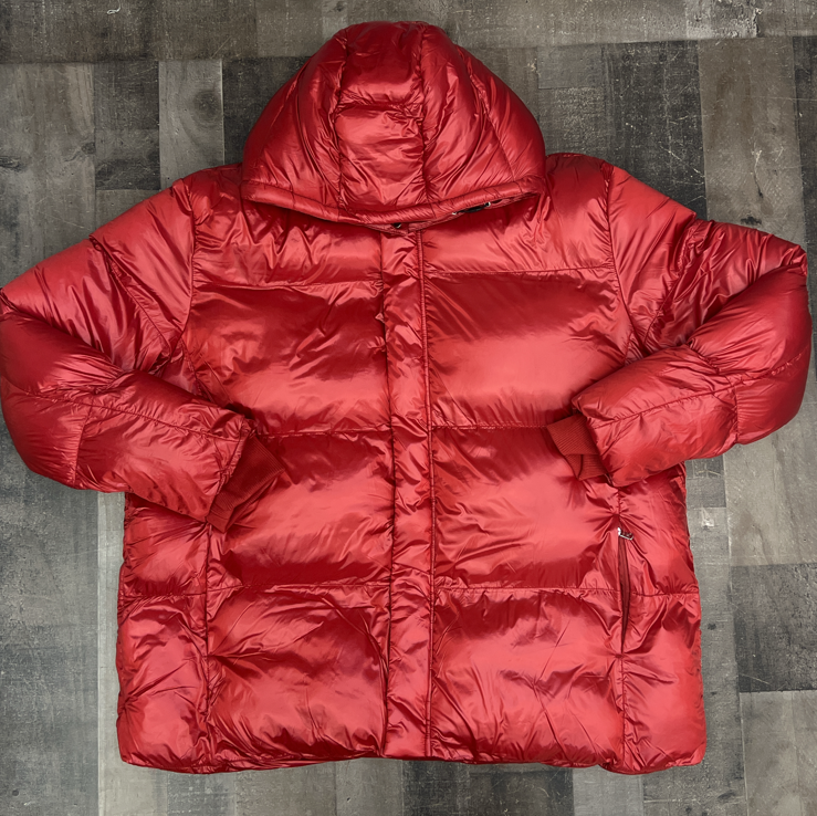 Jordan Craig- oversized red bubble coat (plus)