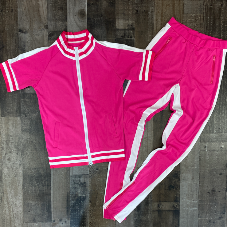 Honeytrap- pink cotton track suit