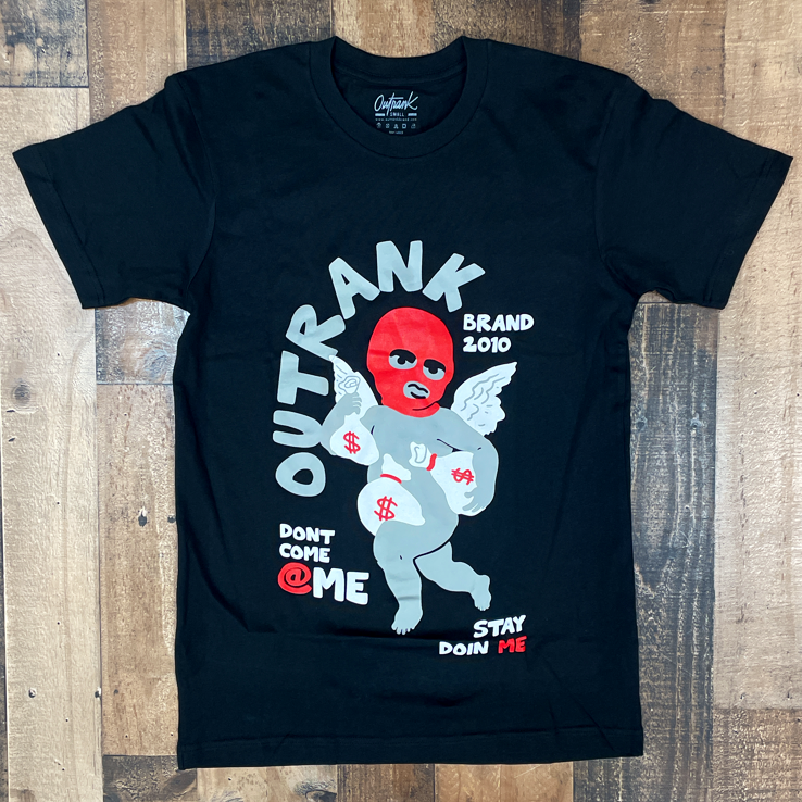 Outrank- stay doin me ss tee (black)