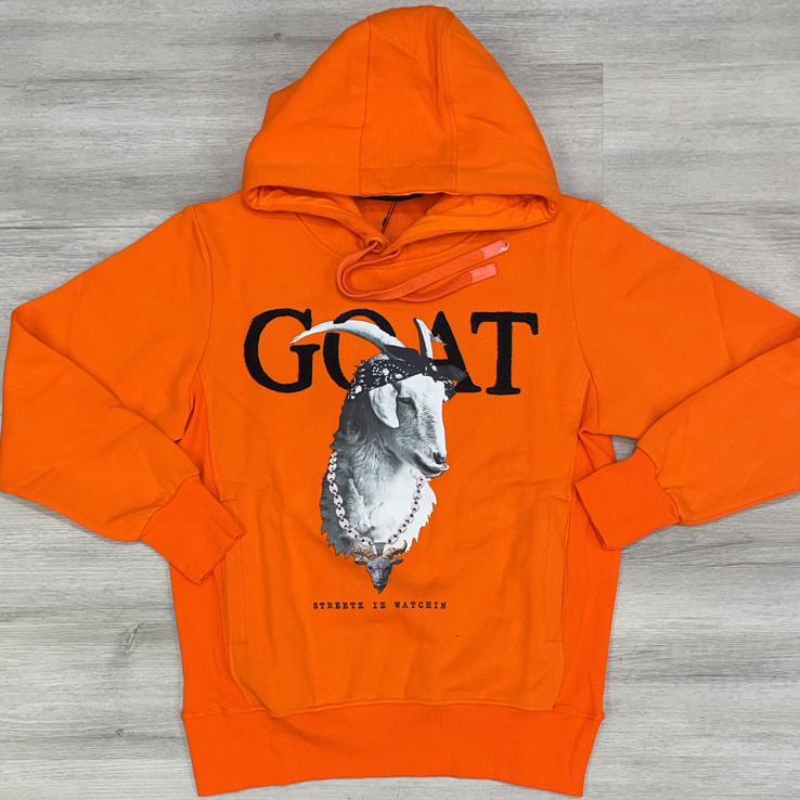 Streetz Iz Watchin- goat hoodie (orange)