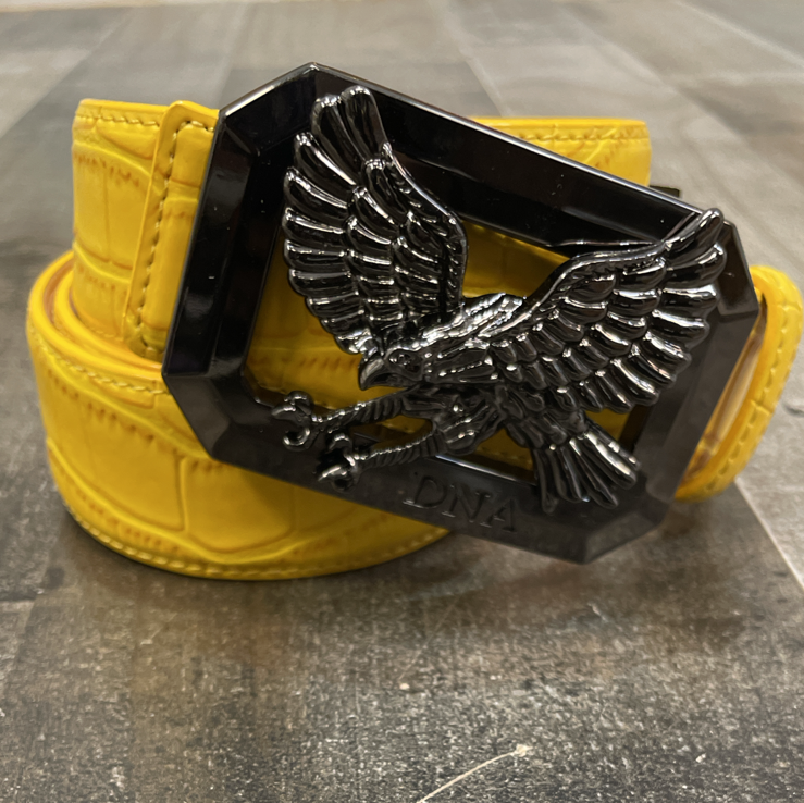 DNA Premium Wear- Eagle leather belt (yellow)